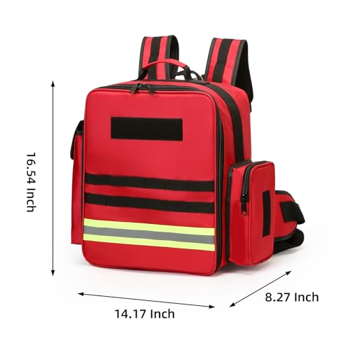 First Aid Bag Empty Medical Bag,High-Capacity Heavy-Duty ECG Backpack Medical Equipment Case for Nursing Student,Therapist,Doctors
