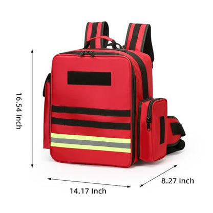 First Aid Bag Empty Medical Bag,High-Capacity Heavy-Duty ECG Backpack Medical Equipment Case for Nursing Student,Therapist,Doctors