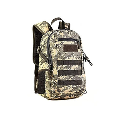 HUNTVP 10L Tactical Backpack Small Backpack Mini Daypack Military MOLLE Rucksack Gear Tactical Assault Pack Bag for Hunting Camping Trekking(10L-ACU Camouflage) - color: Acu Camouflage, size: 10L