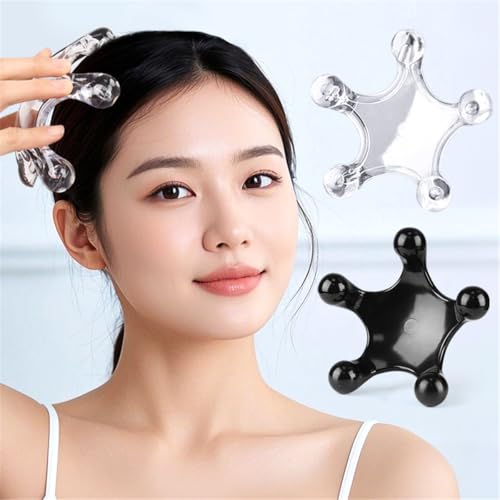 Trigger Point Massage Tools, 2 Pack Easier Grip Star Shaped 5 Legged Pressure Point Handheld Massage Tool for Deep Tissue Pain Relief, Suitable for Full Body (Black) - color: Black