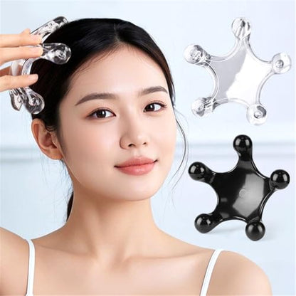 Trigger Point Massage Tools, 2 Pack Easier Grip Star Shaped 5 Legged Pressure Point Handheld Massage Tool for Deep Tissue Pain Relief, Suitable for Full Body (Transparent) - color: Transparent