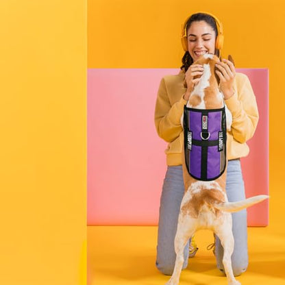 Dogline MaxAire Multi-Purpose Mesh Vest for Dogs and 2 Removable Therapy Dog Patches, Medium, Purple - color: Purple, size: Girth 17 by 21"