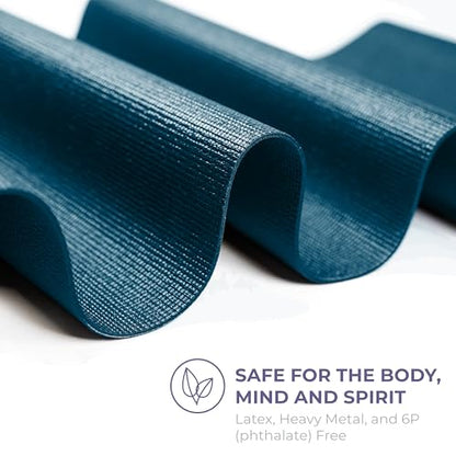 Voyage Yoga Mat, 6 Pack, 72" x 24" Professional Studio and Gym Bulk Yoga Mats, 5mm Thick, Durable, Anti-Tear, Non Slip Fitness and Exercise Mats - color: Oceanside
