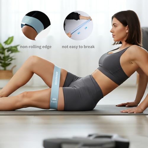 Silicone Resistance Loop Bands – Latex-Free No-Slip Glute Booty Bands – 2-Pack, Physical Therapy, Post-Op, Yoga Pilates Workout & Stretching