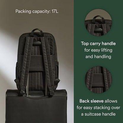 ANTLER - Urban Light Backpack, Rucksack with Laptop Pocket, Suitcase Sleeve, Travel, Work, Gym Bag for Men Women - Black - color: Black