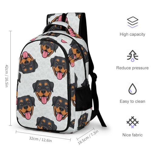 Nurse Teacher Travel Backpack Rottweilers And Thistles Purse, Cute Laptop Backpack with Tumbler Holder for Women College Work Casual Daypack - color: Pattern (318)
