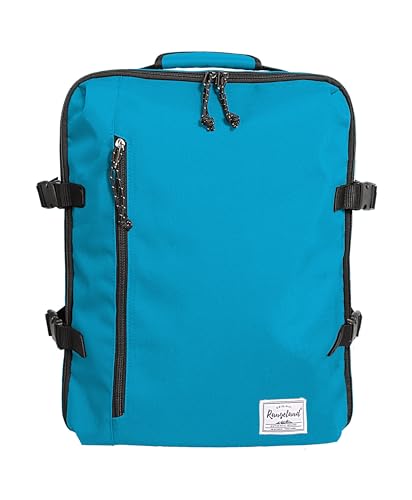 Cabin Hand Luggage Backpack Small Carry-On Daypack Airplane Travel Under-seat for Women Men fits 15.6-inch Laptop, Water Blue - color: Water Blue