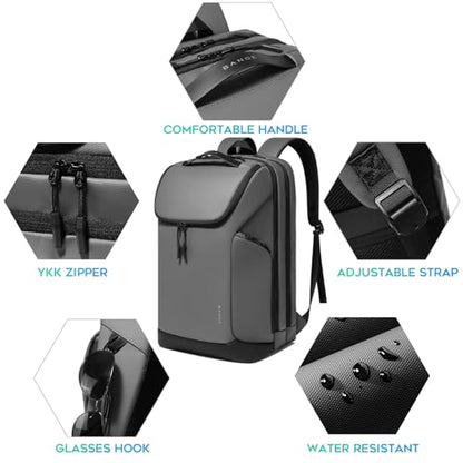 BANGE Laptop backpack with 15.6 inch laptop compartment fit for overnight and commute for men and women (Grey) - color: Grey