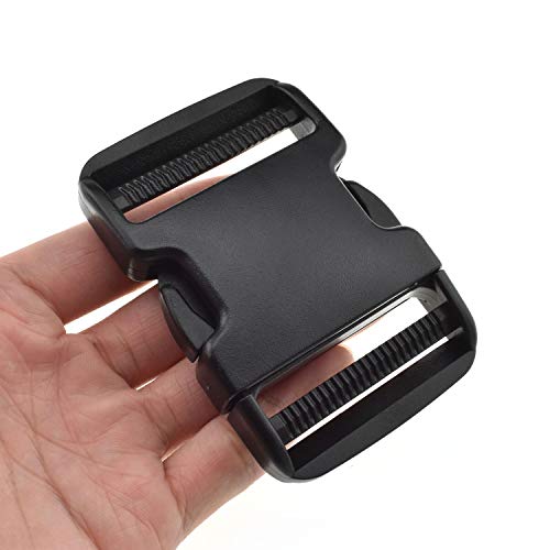 SGH Pro Extra Thick Military Grade Dual Adjustable Quick Side Release Buckles 2 Inch Wide 7 Pack Clips Snaps No Sewing Heavy Duty Plastic Replacement for Nylon Strap Webbing Boat Cover Backpack - size: Extra Thick Dual Adjustable 2 inch 7 pieces