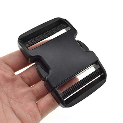 SGH Pro Extra Thick Military Grade Dual Adjustable Quick Side Release Buckles 2 Inch Wide 7 Pack Clips Snaps No Sewing Heavy Duty Plastic Replacement for Nylon Strap Webbing Boat Cover Backpack - size: Extra Thick Dual Adjustable 2 inch 7 pieces