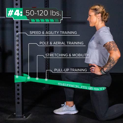SERIOUS STEEL FITNESS Assisted 41" Pull-Up Band, Resistance & Stretch, Powerlifting & Pull-up Assist Loop (Single Band) - style: #4 (50-120 lbs)