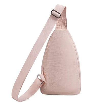 EVANCARY Small Sling Bag Crossbody Bags for Women Men, Sling Backpack Chest Daypack Cross Body Bag for Travel Outdoor - color: X Pink