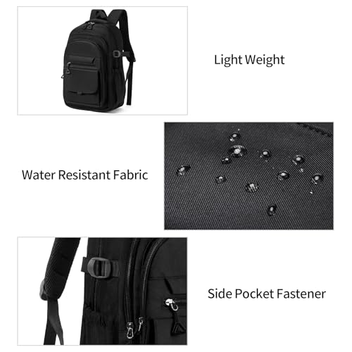 GAEKEAO Travel Backpack for Women Men,15.6 Inch Laptop Backpack Lightweight Casual Daypack Cute Bookbags for Work College Black - color: A02 Black
