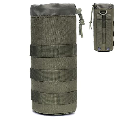 Azarxis Molle Pouches, Tactical Compact EDC Small Utility Pouch Waist Bags Sundries Storage Admin Organize Gear Gadget for Military Backpack - color: #08 Green - Water Bottle Pouch