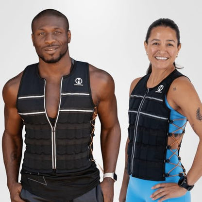 Hyperwear HyperVest ELITE Adjustable Weighted Vest for Women and Men — Thin Steel Weights, Stretch CORDURA Fabric — Weight Vest for Walking, Running, Strength Training - size: Small 15 Pounds Black