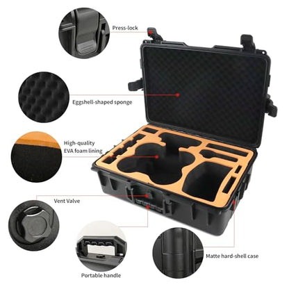 Avata2 Hard Case, Waterpoof Box for DJI Avata 2 (DJI Goggles V2 / Goggles2 / Goggles Integra), Avata 2 Drone Carrying Case, Compatible with Avata2 And Accessories[CASE ONLY]