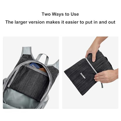 G4Free 15L Hiking Daypack Lightweight Travel Backpack Packable Outdoor Casual Foldable Shoulder Bag (Black) - color: Black