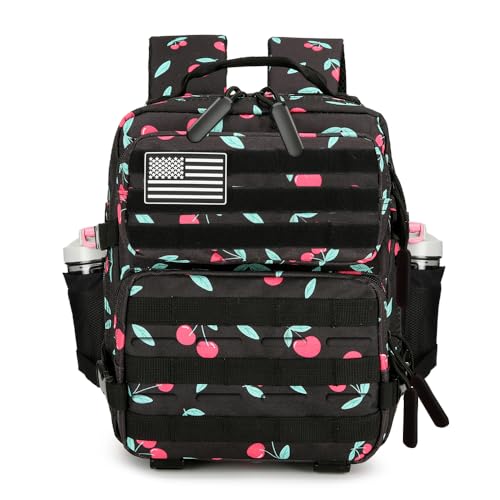 9L Mini Tactical Backpack for Men and Women Tactical Backpack Small for Hiking Small Tactical Bag Fitness Pack - color: Cherry