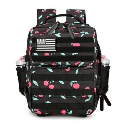 9L Mini Tactical Backpack for Men and Women Tactical Backpack Small for Hiking Small Tactical Bag Fitness Pack - color: Cherry