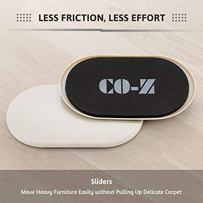 CO-Z Large Furniture Sliders - 8 Pack, 6" x 9 1/2" Oval Reusable Furniture Sliders for Carpet, Heavy-Duty Furniture Gliders Movers for Hardwood Floors, Plastic Moving Pads for Heavy Furniture - size: 9 1/2" Oval-8 Pack