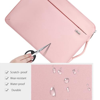 Voova Laptop Sleeve Case 14 15 Inch for Women, 360° Protective Waterproof Slim Computer Bag Cover Compatible with MacBook Air 15 M2/M3/M4 2024-2025, MacBook Pro 14/15, Hp Chromebook 14, Pink - color: Sakura Pink, size: 14-15 Inch