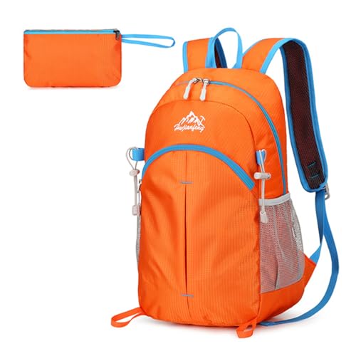 20L Hiking Daypack Packable, Lightweight Water Resistant Camping Backpack, Foldable Travel Backpack for Men Women Outdoor Gear - color: Chengse-xiao