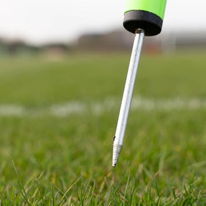 QUICKPLAY Soccer Crowd Barrier Set - 6 Poles with 197ft Rope, Portable Crowd Control Barriers for Soccer Fields, Temporary Spectator Barrier with Carry Bag