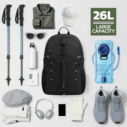 TILYMOL Hydration Hiking Backpack with 2L Water Bladder - Lightweight Waterproof Outdoor Camping Backpack/Water Backpack, Hiking Daypack with Hydration System for Hiking, Travel, Running, Biking