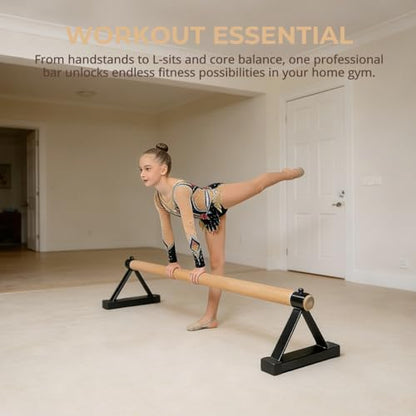 Gymnastics Pirouette Bar,Floor Bar Gymnastics for Handstand Training,54 inch Wooden Floor Bar Gymnastics, Floor Bar Push Up Bar Suitable for Gymnasts Handstand Floor Training Gymnast Gift