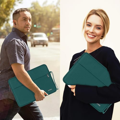 Laptop Case 14 Inch, Water Resistant Traveling Computer Cover with Handle, Shockproof Protective Carrying Laptop Sleeve Compatible for 14 Inch MacBook Air/Pro, HP, Dell, Lenovo, Cyan - color: Cyan, size: 14 Inch