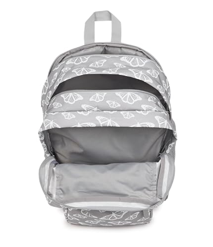 JanSport Laptop Backpack - Computer Bag with 2 Compartments, Ergonomic Shoulder Straps, 15” Laptop Sleeve, Haul Handle - Flutter By Grey - color: Flutter By Grey