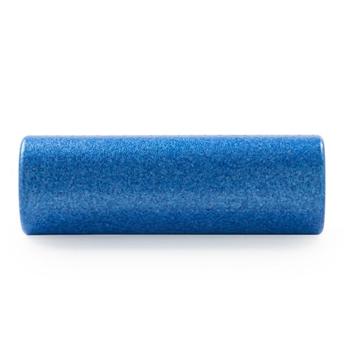 Sunny Health & Fitness High-Density Foam Roller 12" to 36", for Stretching & Muscle Recovery – Black, Blue, Pink - color: Blue, size: 18-Inch