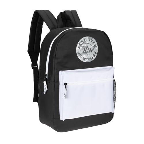 AEROPOSTALE Fieldtrip Unisex Backpack - AE Mens and Womens Bag for Everyday Use - Black/White - color: Black White