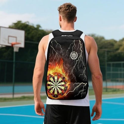 Boxing Dart Lightning Karate Baseball Sport Backpack Shoe Compartment Equipment Bags Gym Teenager Inner Pocket School Ball (Dart Fire design) - color: Dart Fire Design