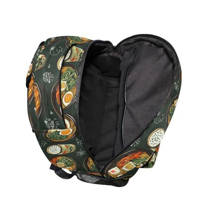 School Backpack for Teenager Fashion College School Computer Bag with Chest Strap Gift Men & Women Instant Noodles Cute Style - color: Multicolor07