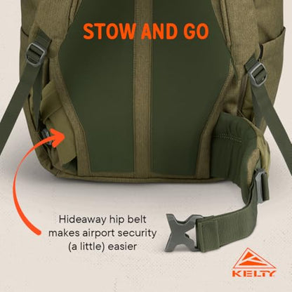 Kelty | Redwing Traveler Backpacks, Travel Pack for Adventure Travel - color: Burnt Olive, size: 40L