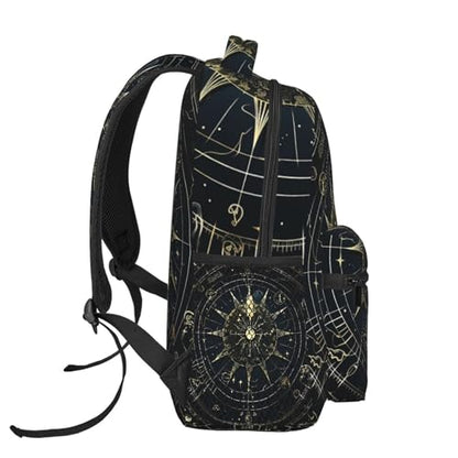 Astrological pattern Travel Backpack for Men & Women 15.6 inch Laptop Backpack Waterproof Work Back Pack - color: Astrological Pattern