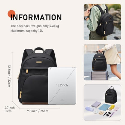 TENSTAR Mini Backpack for Women Stylish Convertible Back Pack Purse, Light Weight Daypack Purses Daily Backpack Cute Bookbag for College Travel, Black - color: Black