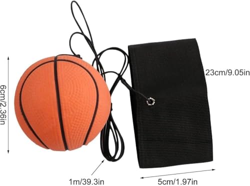 Reaction Training Ball with Adjustable Wrist Strap - High-Elasticity Rubber Basketball Trainer for Agility Drills and Reflex Exercises, Elastic String Sports Equipment for Athletes