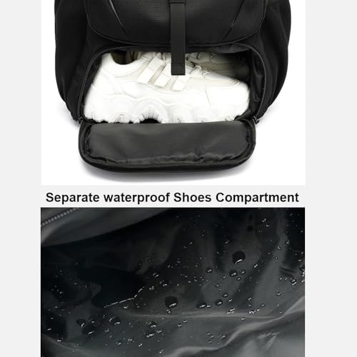 DUSLANG Travel laptop backpack, Extra Large 80L Traveling College Backpack,Large Capacity Backpack for Men Women,Fits 17 Inch Computer, USB Charging Port, Black - color: 80l Black With Shoes Storage Bag