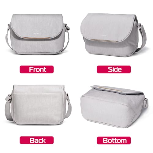 ULANZI 3L Camera Bag, Beige Gray, 9.1x4.3x7.1in, Professional SLR/DSLR Crossbody Shoulder Case for Sony Canon Nikon Mirrorless Cameras, Splash-Proof Polyester Lightweight 235g - size: Grey 3-4 L