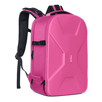 MOSISO Camera Backpack, DSLR/SLR/Mirrorless Photography Camera Bag 15-16 inch Waterproof Hardshell Case with Tripod Holder&Laptop Compartment Compatible with Canon/Nikon/Sony, Rose Red - color: Rose Red