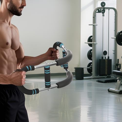 Twister Arm Trainer Upper Body Strength Builder 5 Levels Resistance Adjustment Detachable Arm Exercise Equipment U-Shaped Adjustable Trainer for Chest Wrists Back and Shoulders Exercise - color: Blue