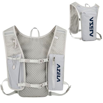 Azarxis Running Water Bottles Flask BPA Free Leakproof Hydration Vest Packs Waist Belt Replacement for Triathlon Marathon Hiking Cycling Climbing Runner - color: #1 Grey (7L) - Only Running Vest