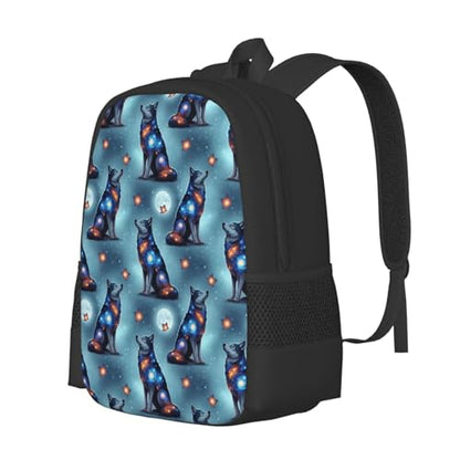 Sturdy Polyester Shoulder Pack Wolf Galaxy Nebula, Anti Theft Spacious Camping Rucksack Casual Daily Bag for Men Women Fitness Outdoor Activity - color: Design (909)