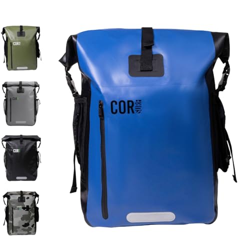 COR Surf Waterproof Dry Bag Backpack with Padded Laptop Sleeve Heavy Duty Roll-Top Pack (Dark Blue, 40L) - color: Dark Blue, size: 40 liters