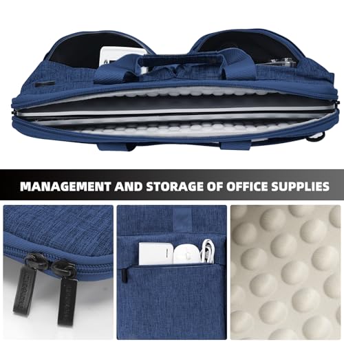 KINGSLONG 15.6 inch Laptop Shoulder Bag, Slim Laptop Sleeve Case, Shockproof Computer Notebook Ultrabooks Carrying Case Handbag Cover Fit for Acer Asus Dell Lenovo HP, Blue - color: Blue, size: 15 - 15.6 Inch