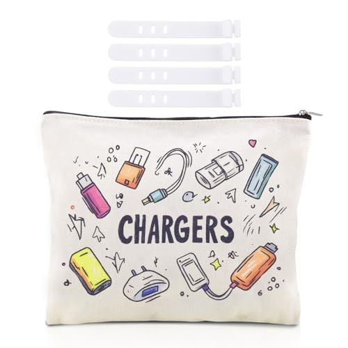 Chargers Cosmetic Bag for Girls Women Travel Storage Bag for Charging Cords Cables Electronics Accessories Organizer Pouch for Women Girls Charger Cable Bag Organizers Travel Pouch - color: charger