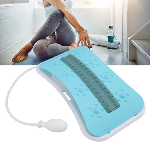 EVGATSAUTO Back Stretcher, Adjustable Arch Lumbar Support with Manual Air Pump for Home Gym Office Ergonomic Spine Board for Back Cracking and Flexibility Enhancement