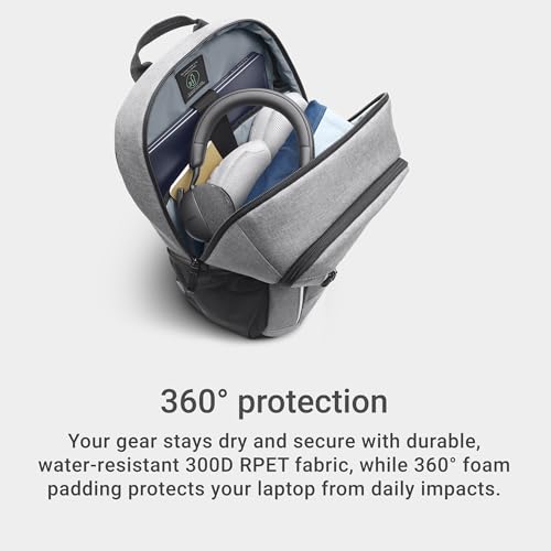 Dell Pro 14-16 Plus EcoLoop Urban Backpack - CP5625G - 27 liters, 16" Laptop Maximum, 2 x Side Pockets, 300D rPET Polyester Woven Fabric, Water Resistant, 52% Recycled Content - color: Gray 14-16"
